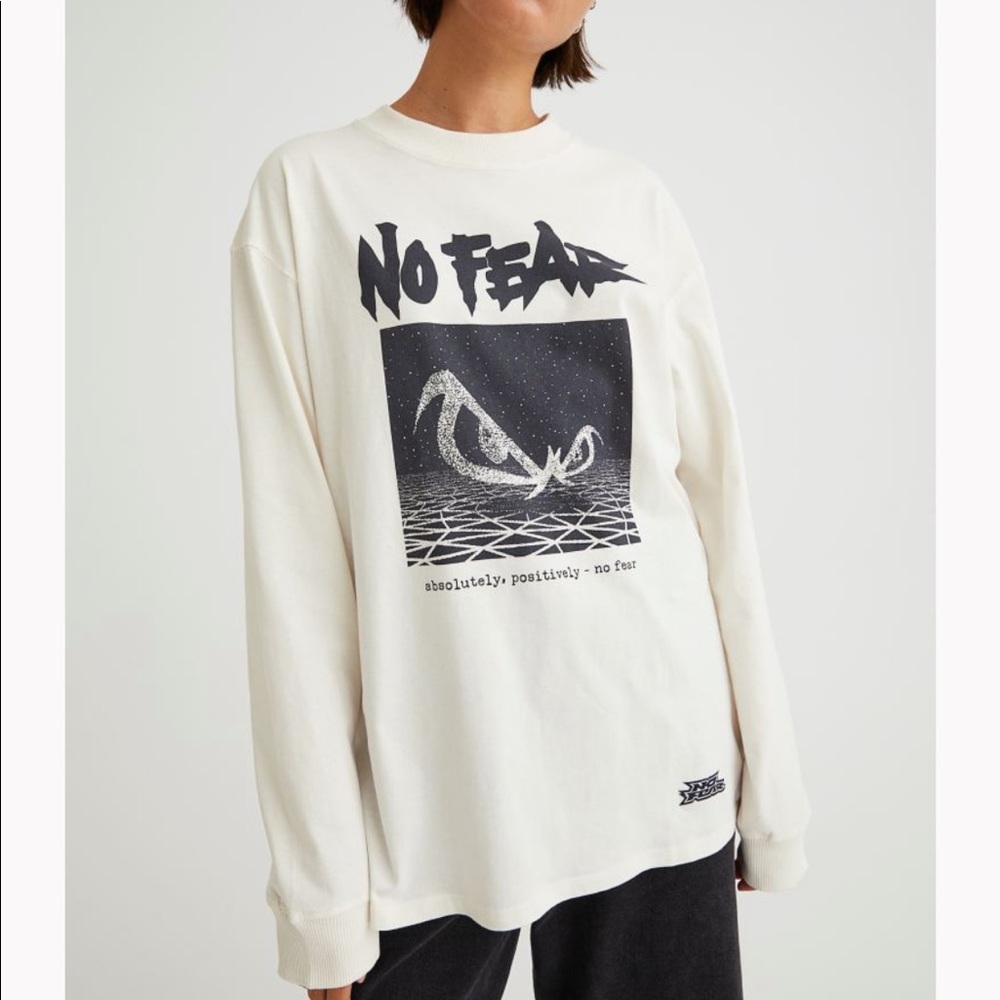No Fear x H&M Long-sleeved jersey top Size US Women S (NWT)